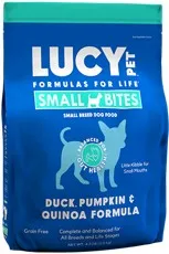 4.5lb Lucy Pet Duck Pumpkin & Quinoa Small Bites Dog Food - Food